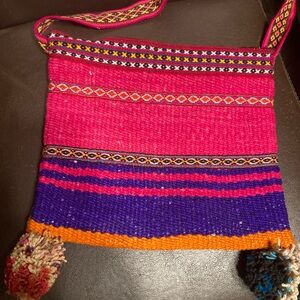 Colorful Woven Shoulder Bag